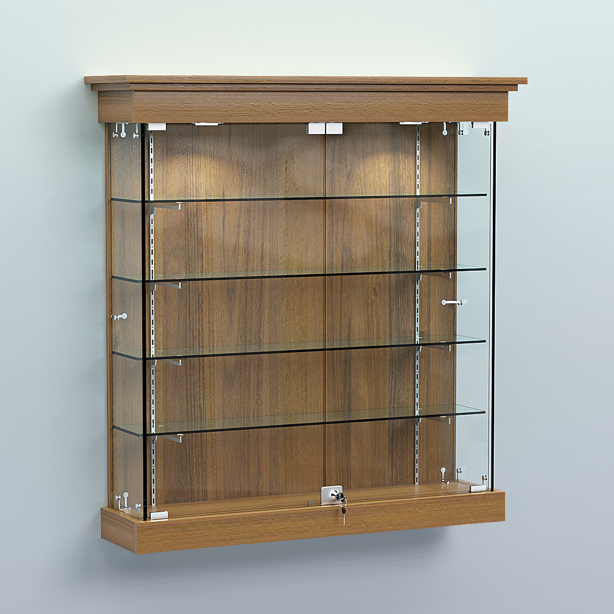 Витрина для музеев "Коллекция" настенная №2-4-РЕГ Орех