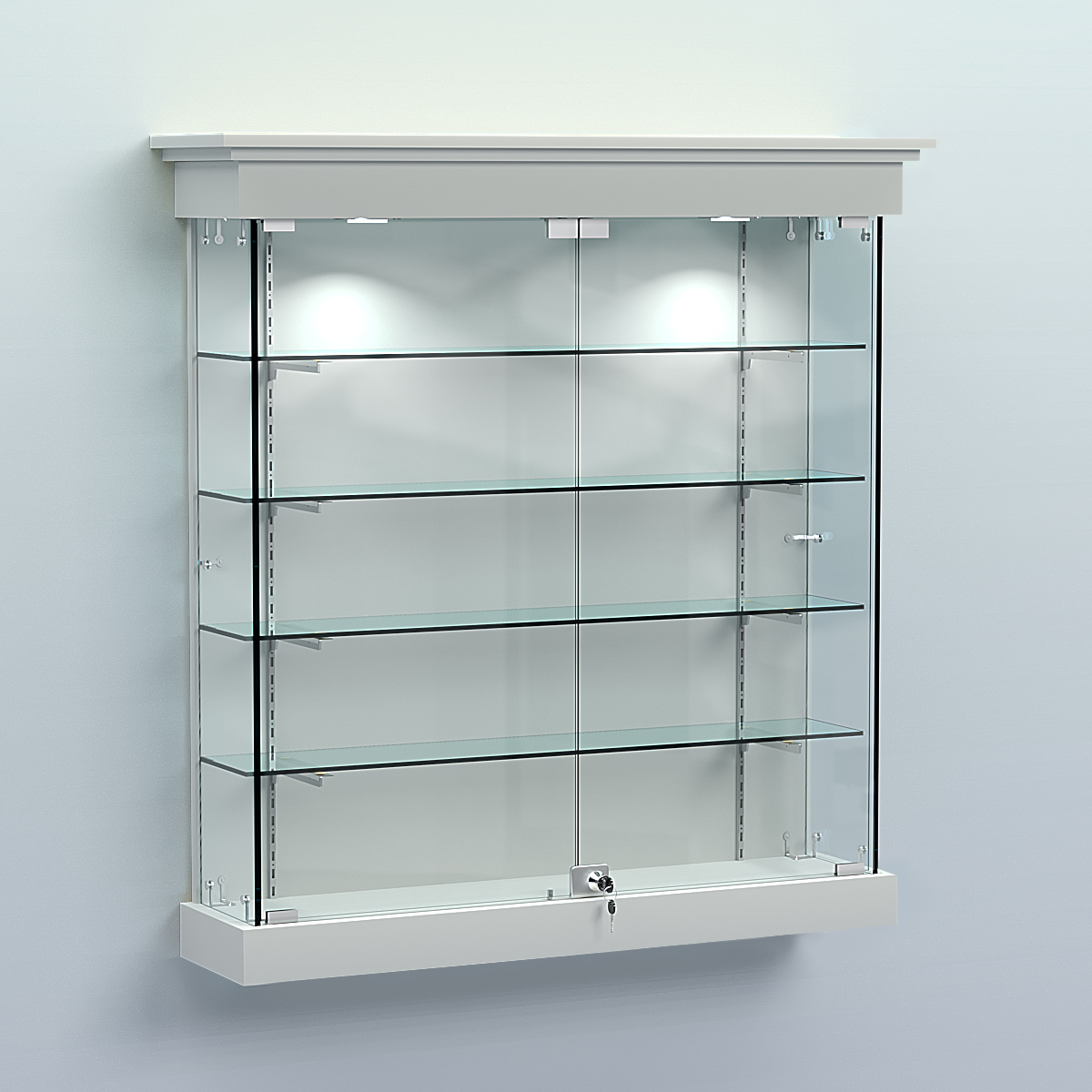 Витрина для музеев "Коллекция" настенная №2-4-РЕГ Серый