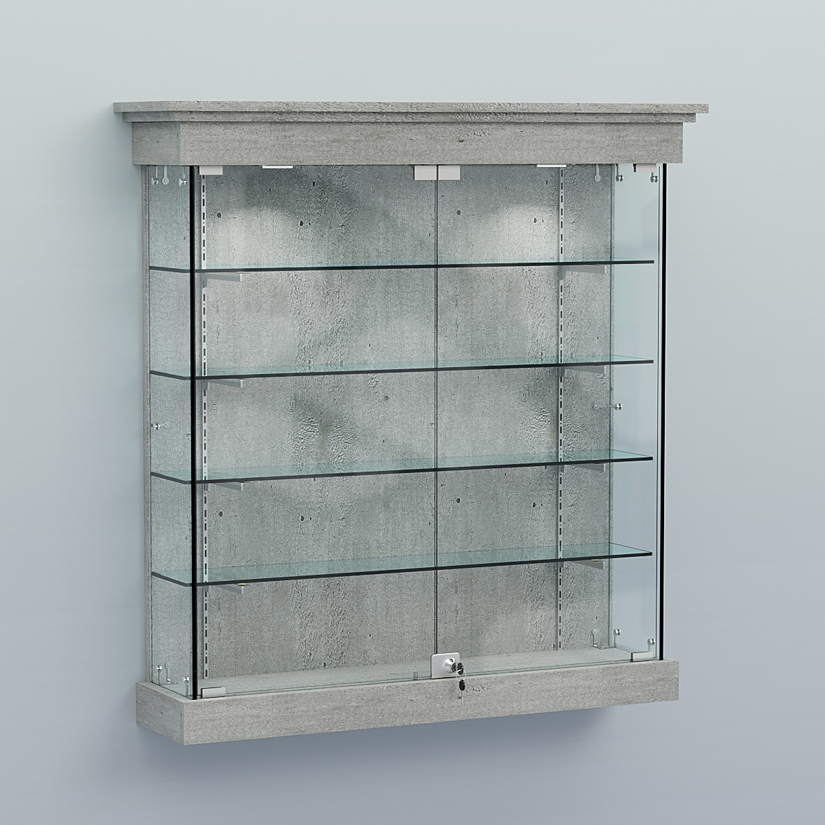 Витрина для музеев "Коллекция" настенная №2-4-РЕГ Метрополитан Грей