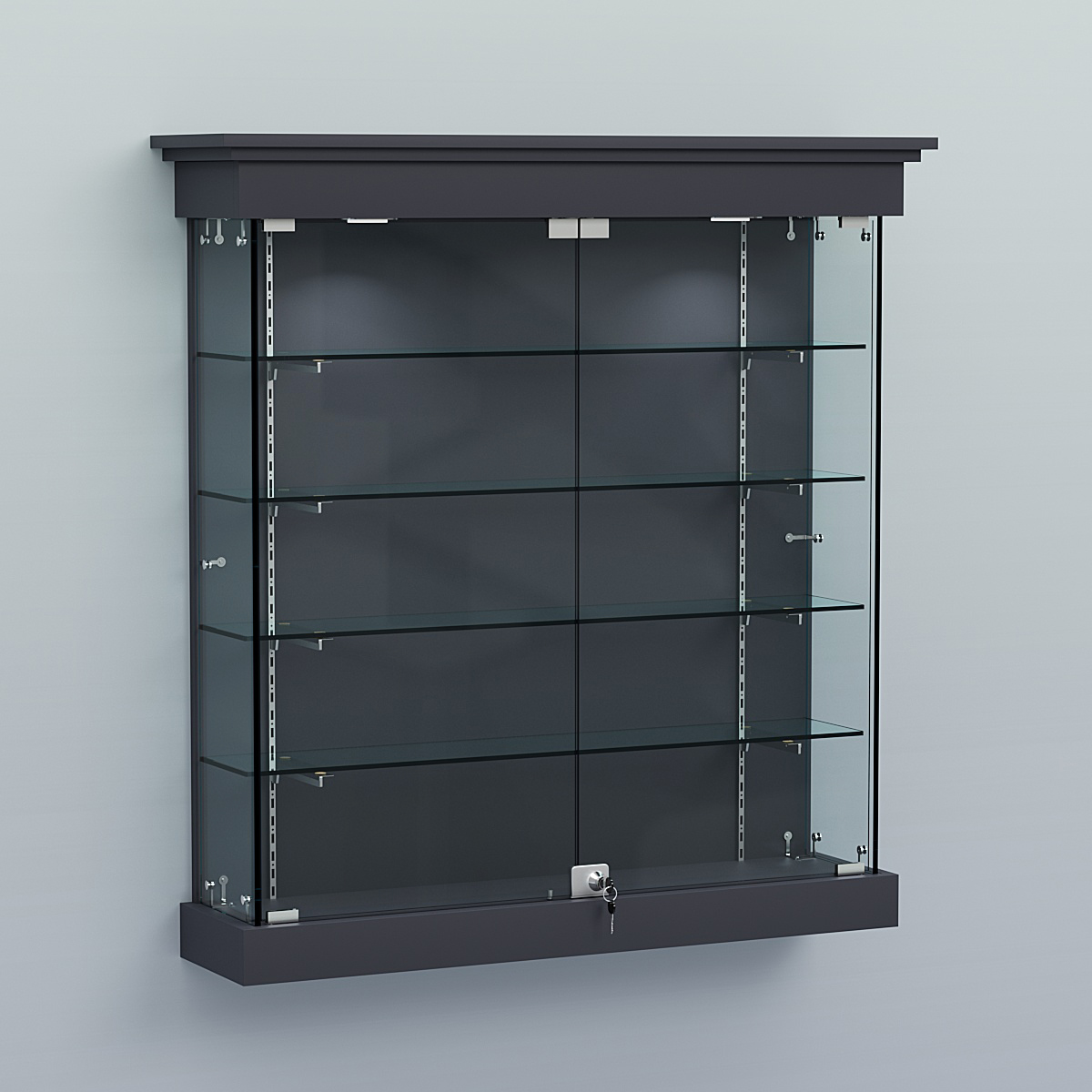 Витрина для музеев "Коллекция" настенная №2-4-РЕГ Антрацит