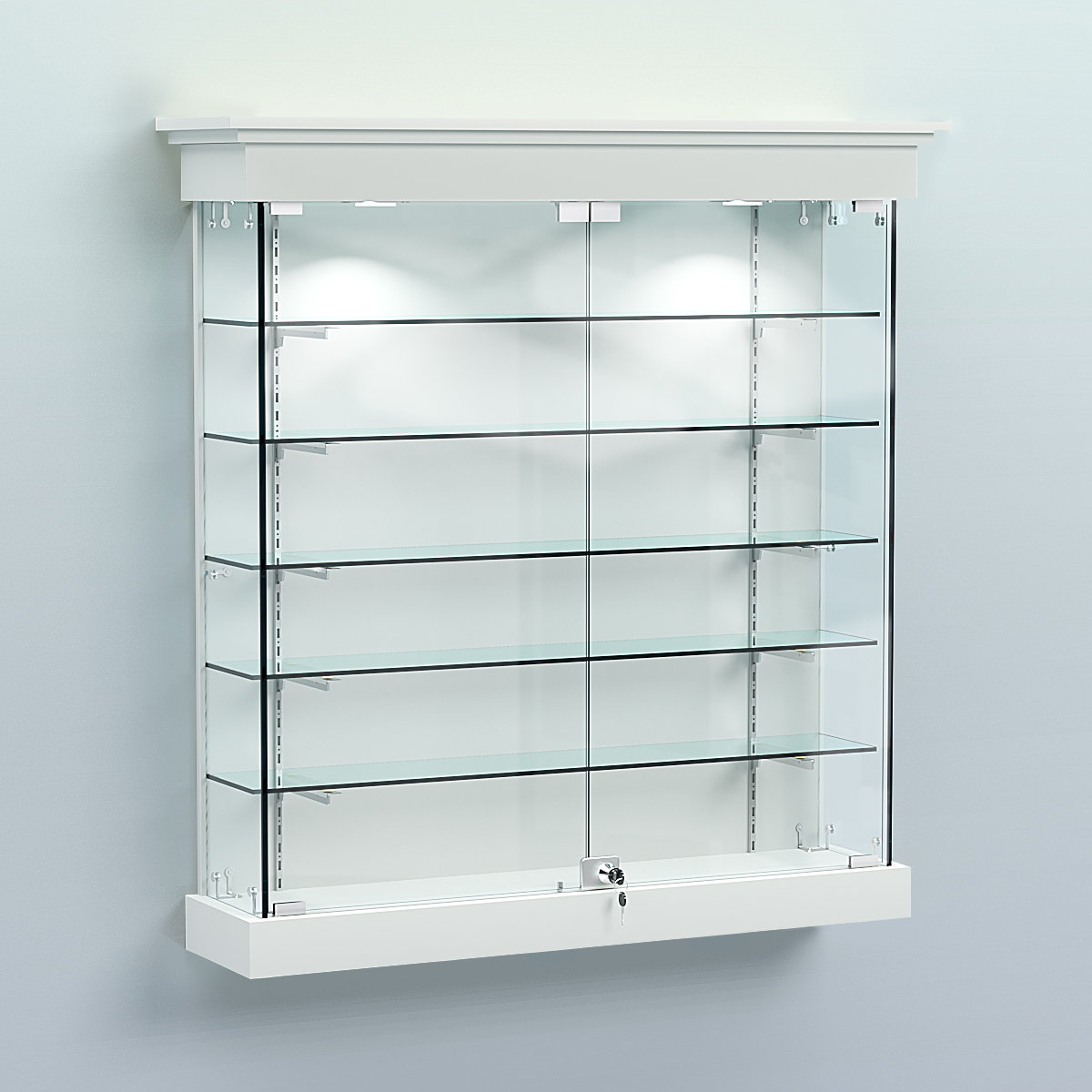 Витрина для музеев "Коллекция" настенная №2-5-РЕГ Белый