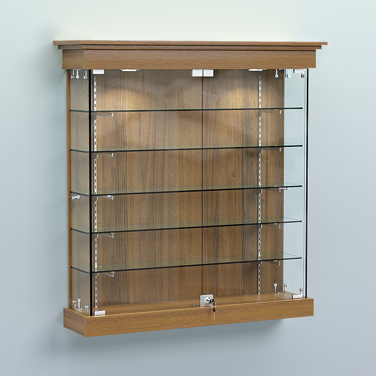 Витрина для музеев "Коллекция" настенная №2-5-РЕГ Орех