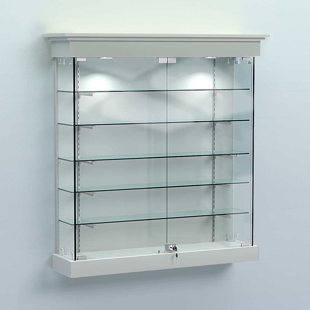 Витрина для музеев "Коллекция" настенная №2-5-РЕГ Серый