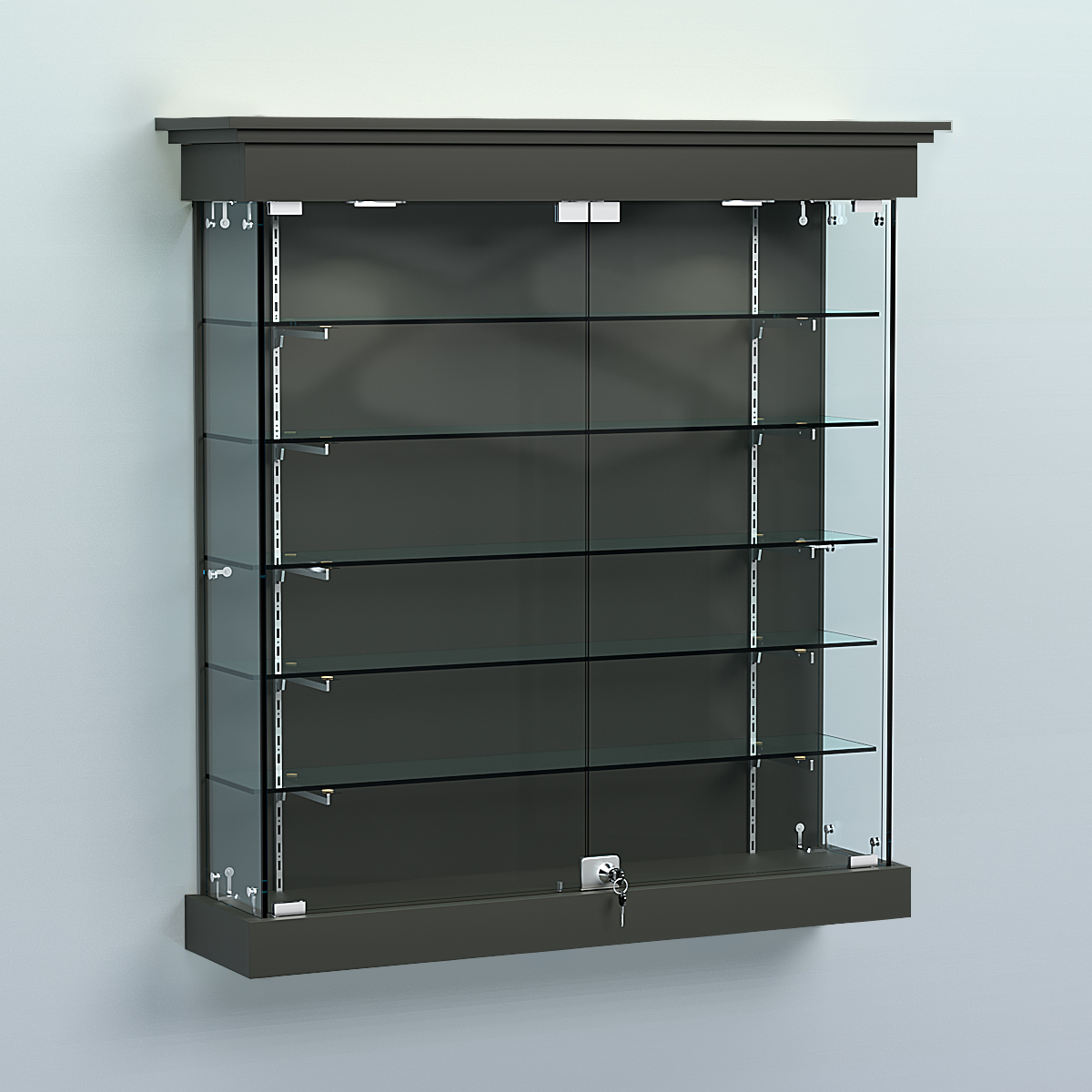 Витрина для музеев "Коллекция" настенная №2-5-РЕГ Черный