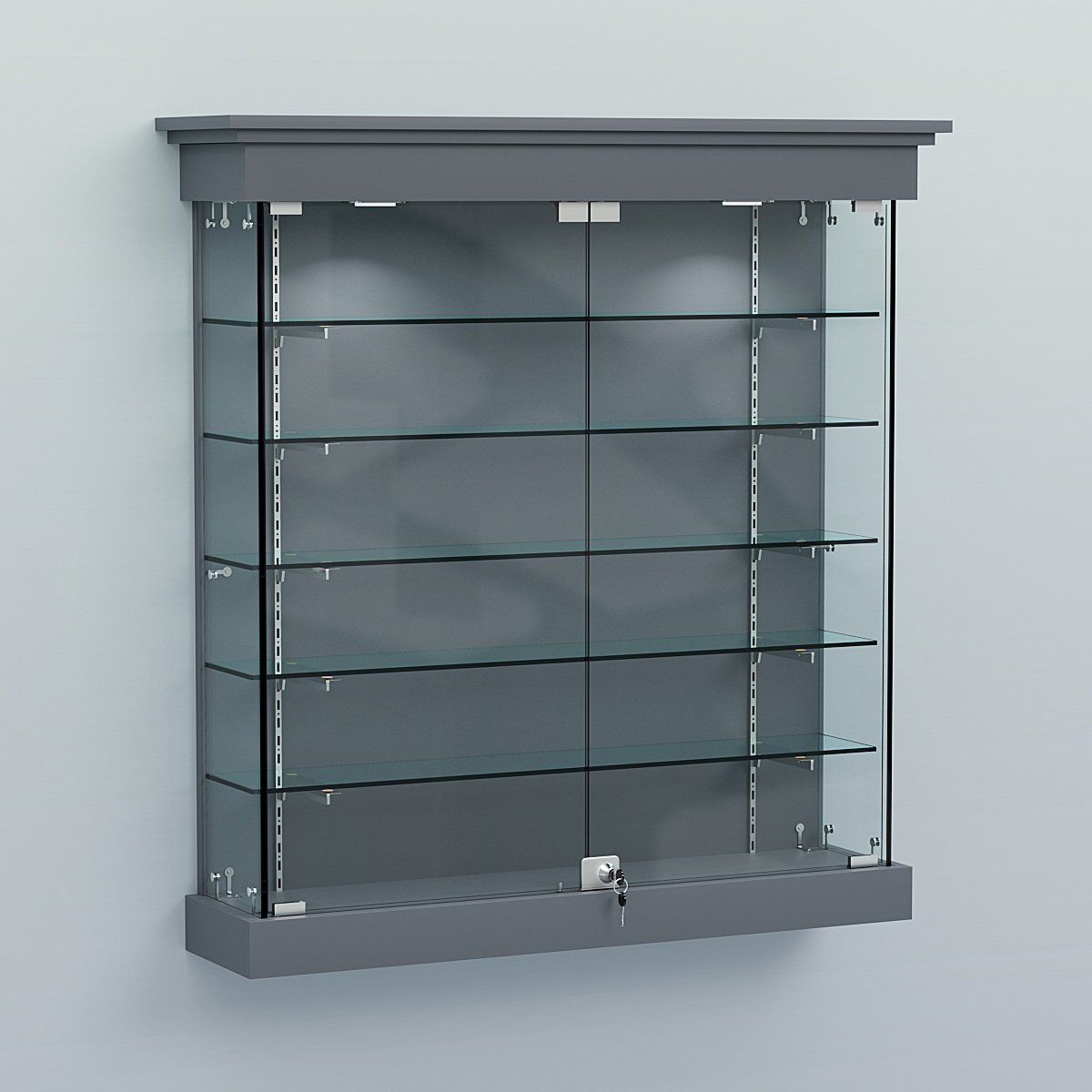 Витрина для музеев "Коллекция" настенная №2-5-РЕГ Темно-Серый