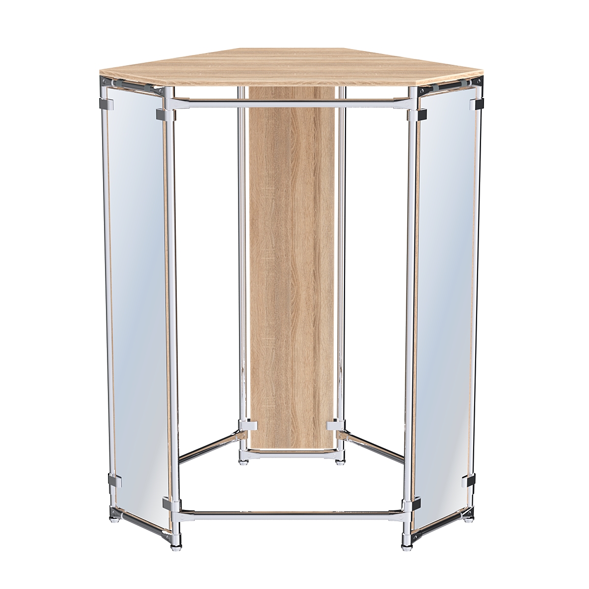 Вешало Прогресс №3-4 демонстрационный (с полкой ДСП 16 мм и зеркалами) Дуб Сонома