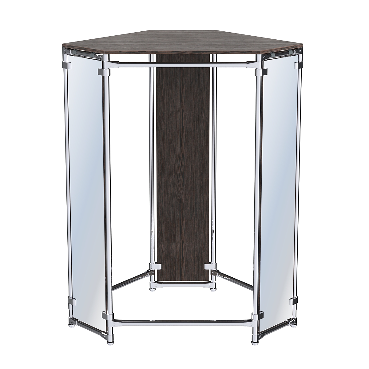 Вешало Прогресс №3-4 демонстрационный (с полкой ДСП 16 мм и зеркалами) Дуб Венге