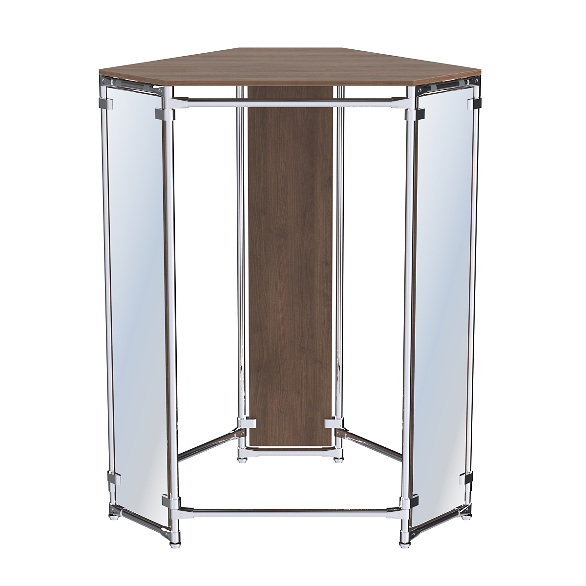 Вешало Прогресс №3-4 демонстрационный (с полкой ДСП 16 мм и зеркалами) Орех