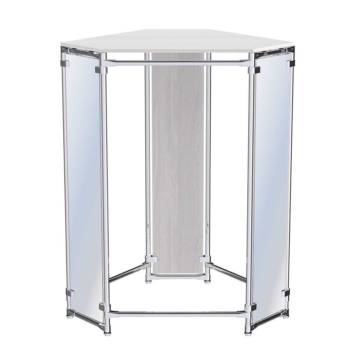 Вешало Прогресс №3-4 демонстрационный (с полкой ДСП 16 мм и зеркалами) Ясень Анкор светлый