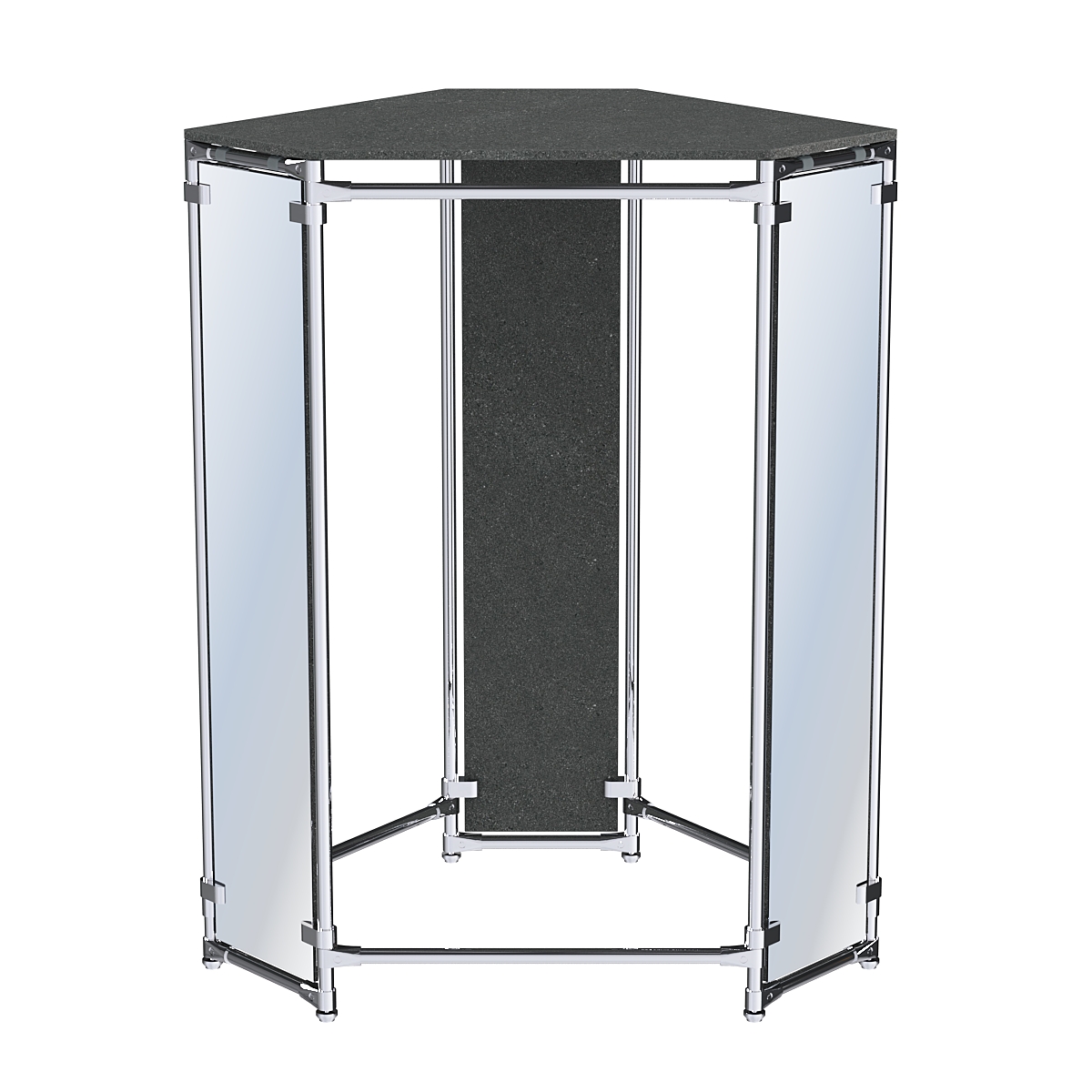 Вешало Прогресс №3-4 демонстрационный (с полкой ДСП 16 мм и зеркалами) Антрацит