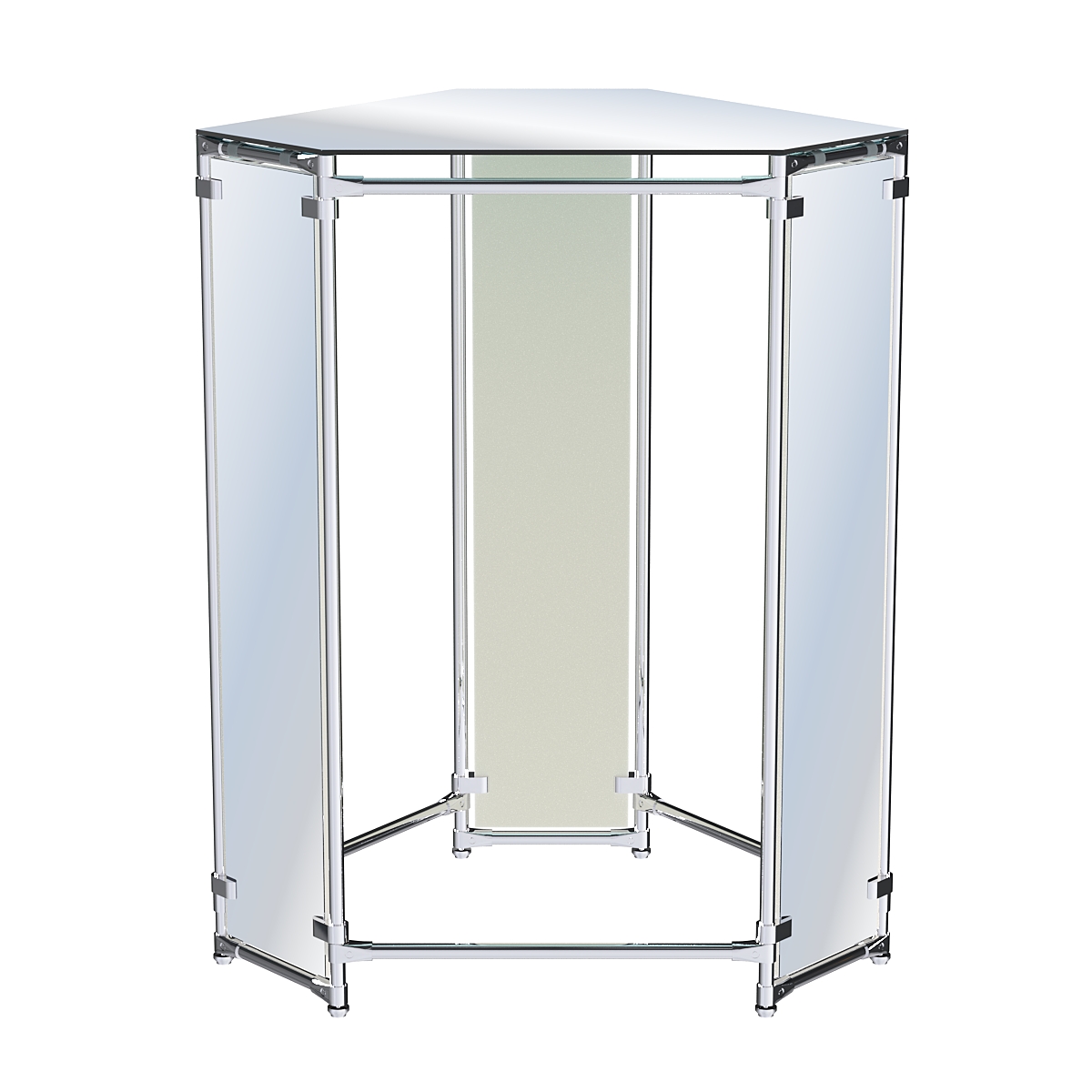 Вешало-стенд Прогресс №3-5 (с зеркальной полкой и зеркалами) Белый