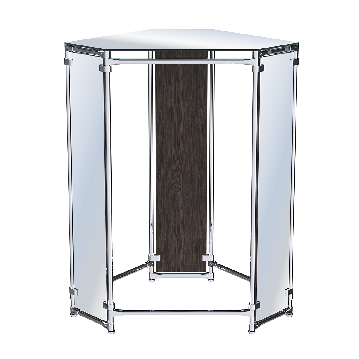 Вешало-стенд Прогресс №3-5 (с зеркальной полкой и зеркалами) Дуб Венге