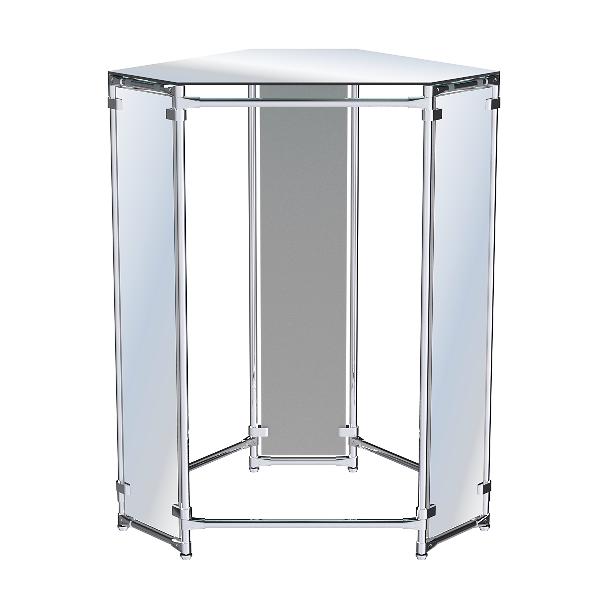 Вешало-стенд Прогресс №3-5 (с зеркальной полкой и зеркалами) Серый