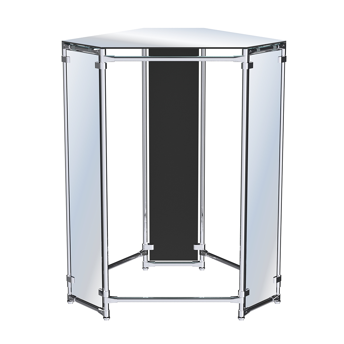 Вешало-стенд Прогресс №3-5 (с зеркальной полкой и зеркалами) Черный