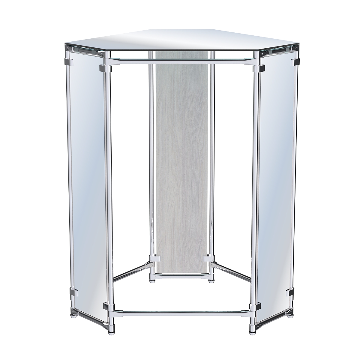 Вешало-стенд Прогресс №3-5 (с зеркальной полкой и зеркалами) Ясень Анкор светлый