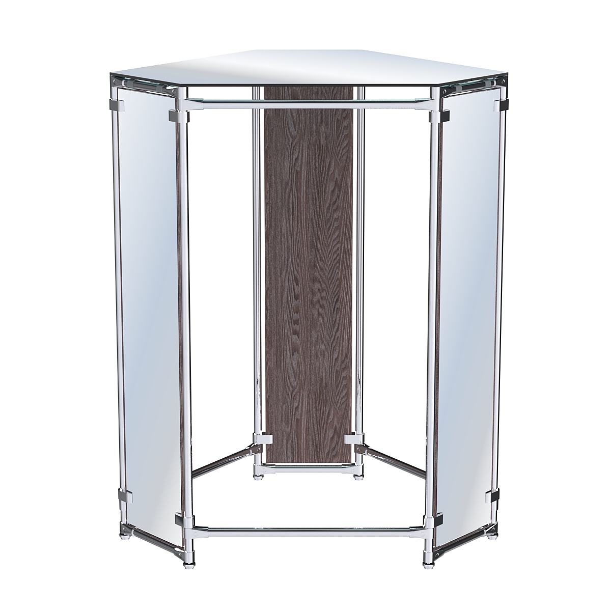 Вешало-стенд Прогресс №3-5 (с зеркальной полкой и зеркалами) Ясень Анкор темный