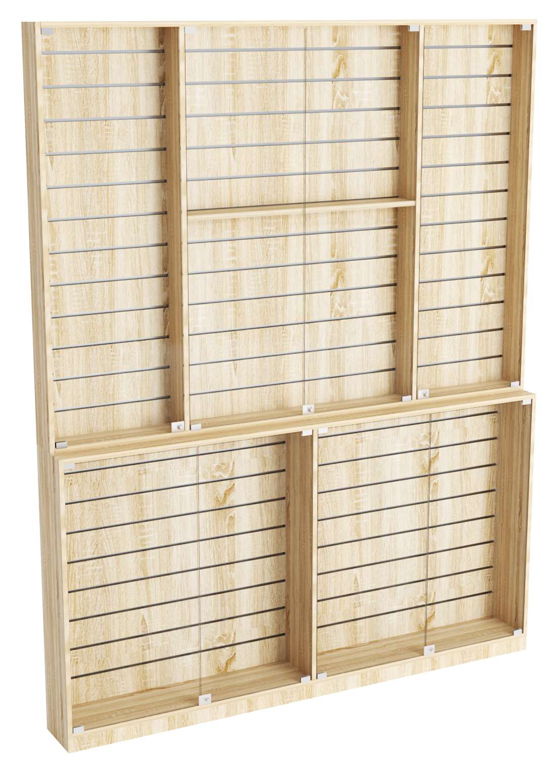 Витрина из ДСП Эконом №9-4 (задняя стенка - экономпанель) Дуб сонома