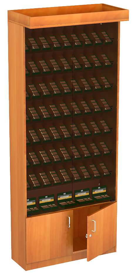 Витрина для сигарет и сигар №1 (с тонированным стеклом) Дуб Золотистый