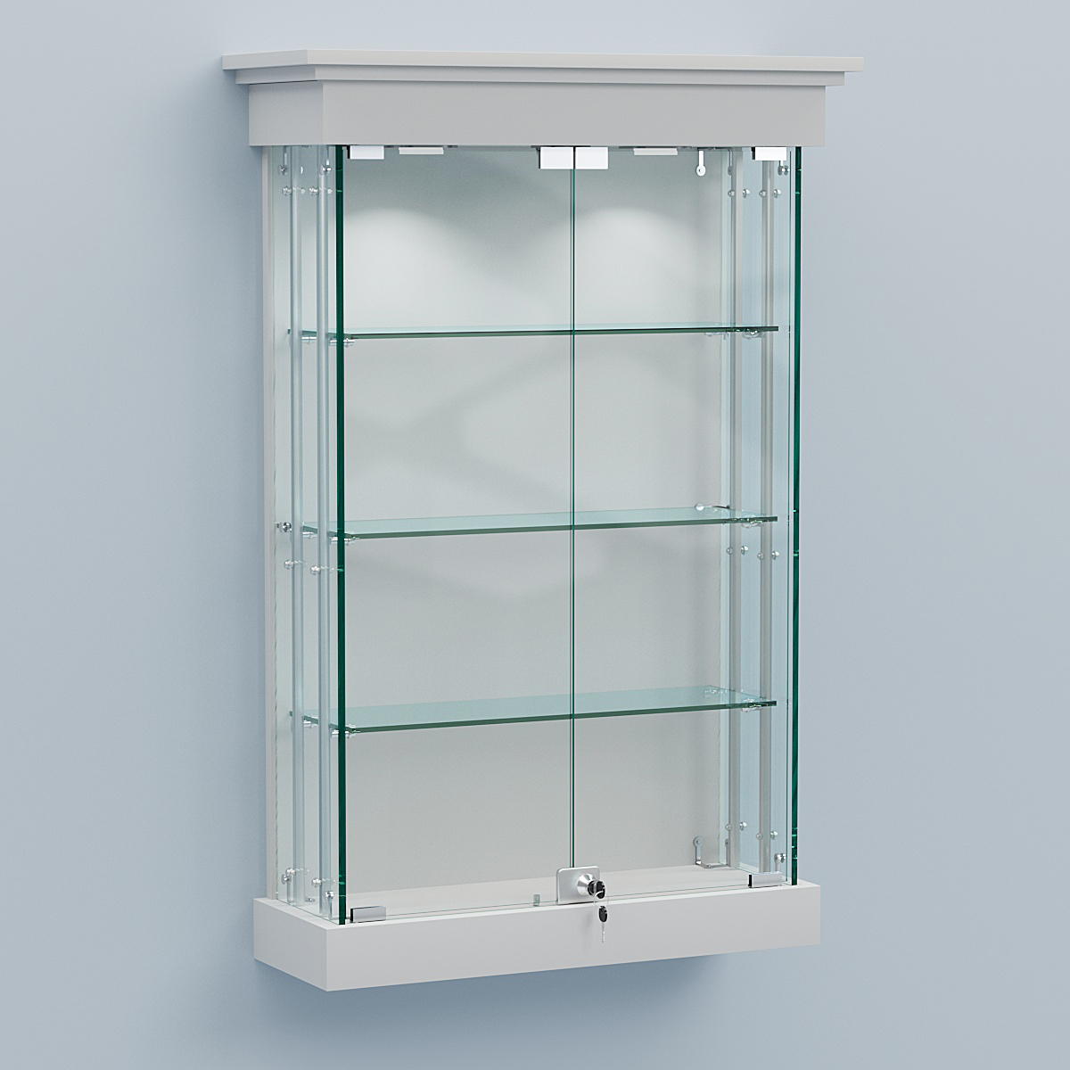 Витрина для музеев "Коллекция" настенная №1-3А-РЕГ Белый