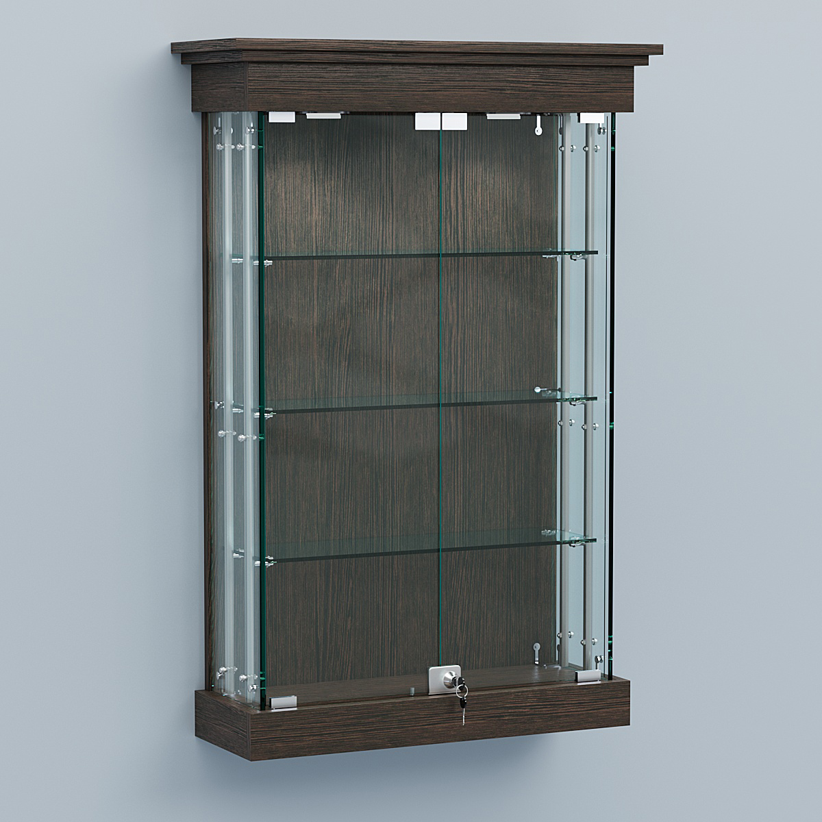 Витрина для музеев "Коллекция" настенная №1-3А-РЕГ Дуб Венге