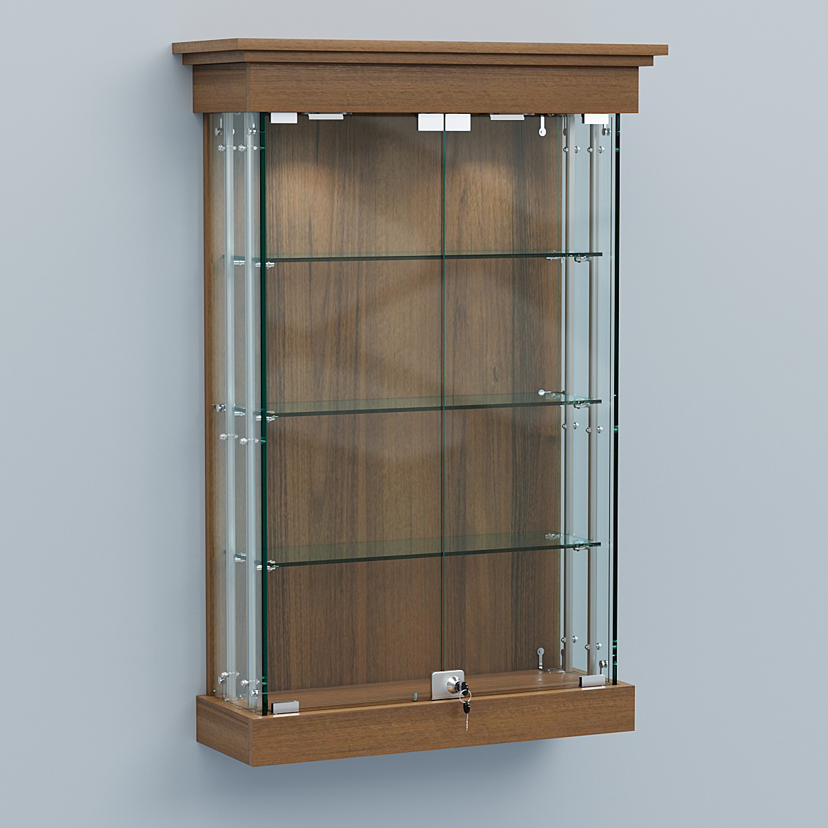 Витрина для музеев "Коллекция" настенная №1-3А-РЕГ Орех