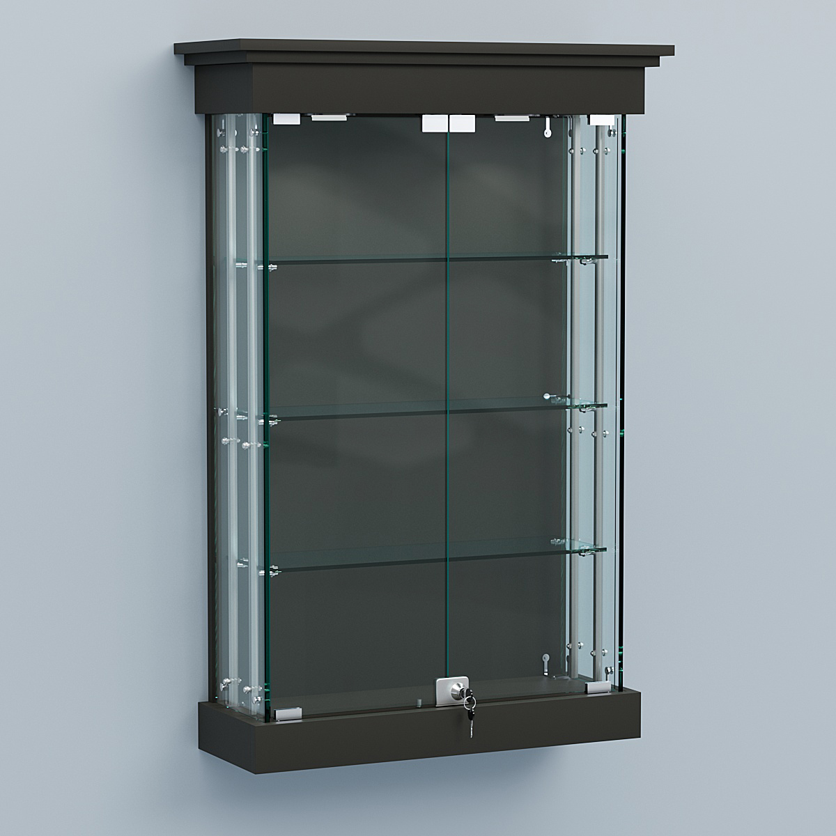 Витрина для музеев "Коллекция" настенная №1-3А-РЕГ Черный