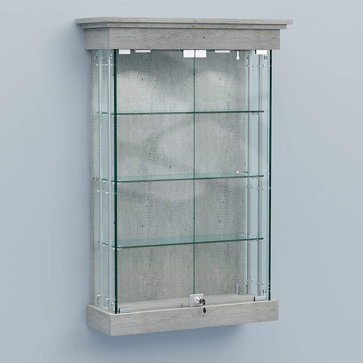 Витрина для музеев "Коллекция" настенная №1-3А-РЕГ Метрополитан Грей