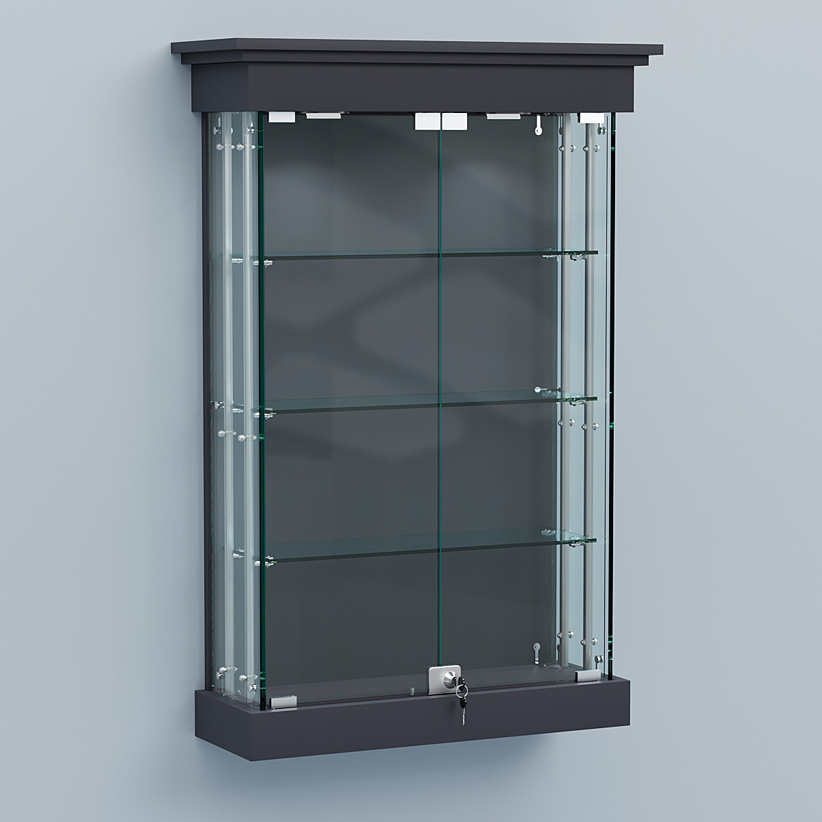 Витрина для музеев "Коллекция" настенная №1-3А-РЕГ Антрацит