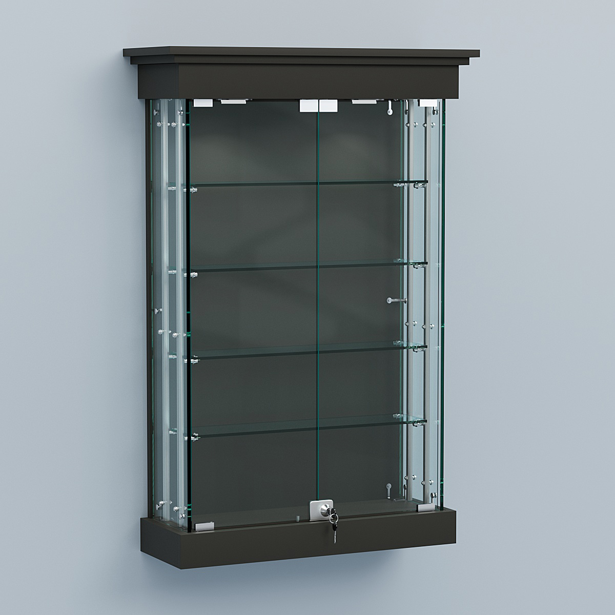 Витрина для музеев "Коллекция" настенная №1-4А-РЕГ Черный