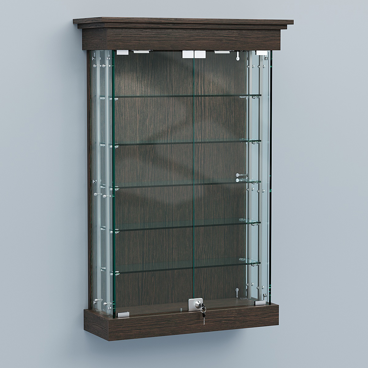 Витрина для музеев "Коллекция" настенная №1-5А-РЕГ Дуб Венге