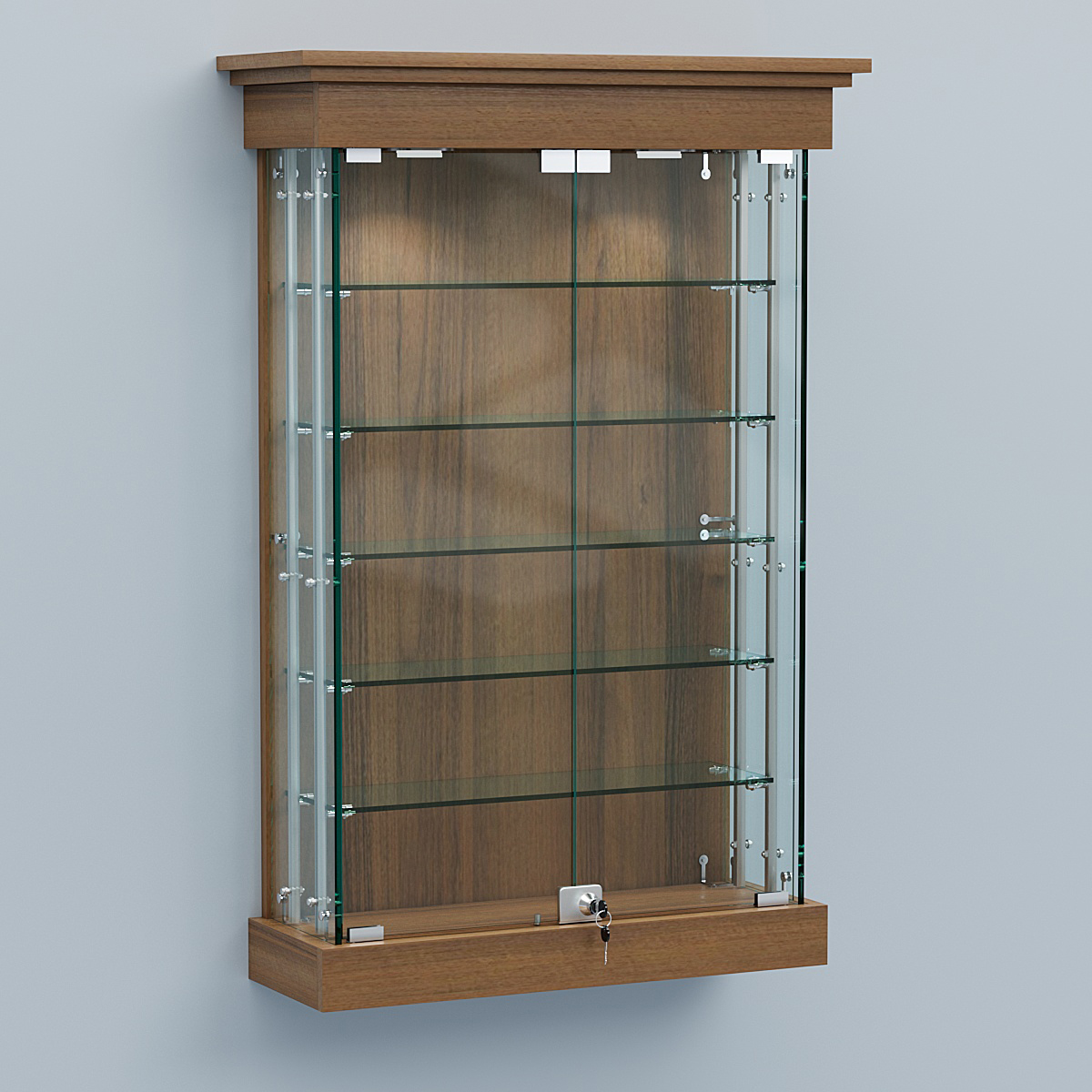 Витрина для музеев "Коллекция" настенная №1-5А-РЕГ Орех
