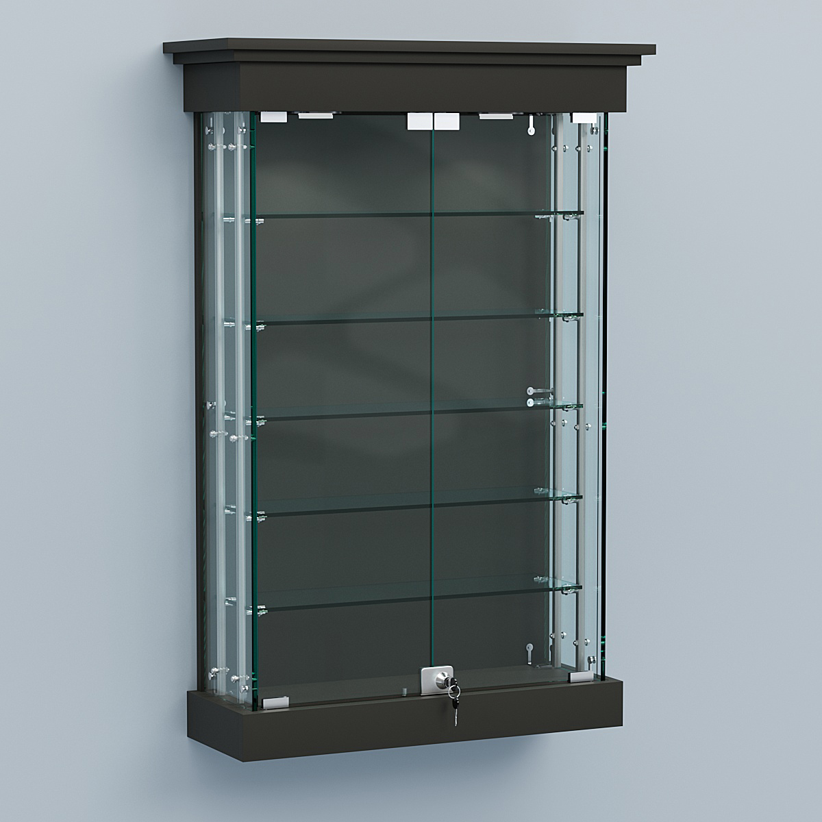 Витрина для музеев "Коллекция" настенная №1-5А-РЕГ Черный