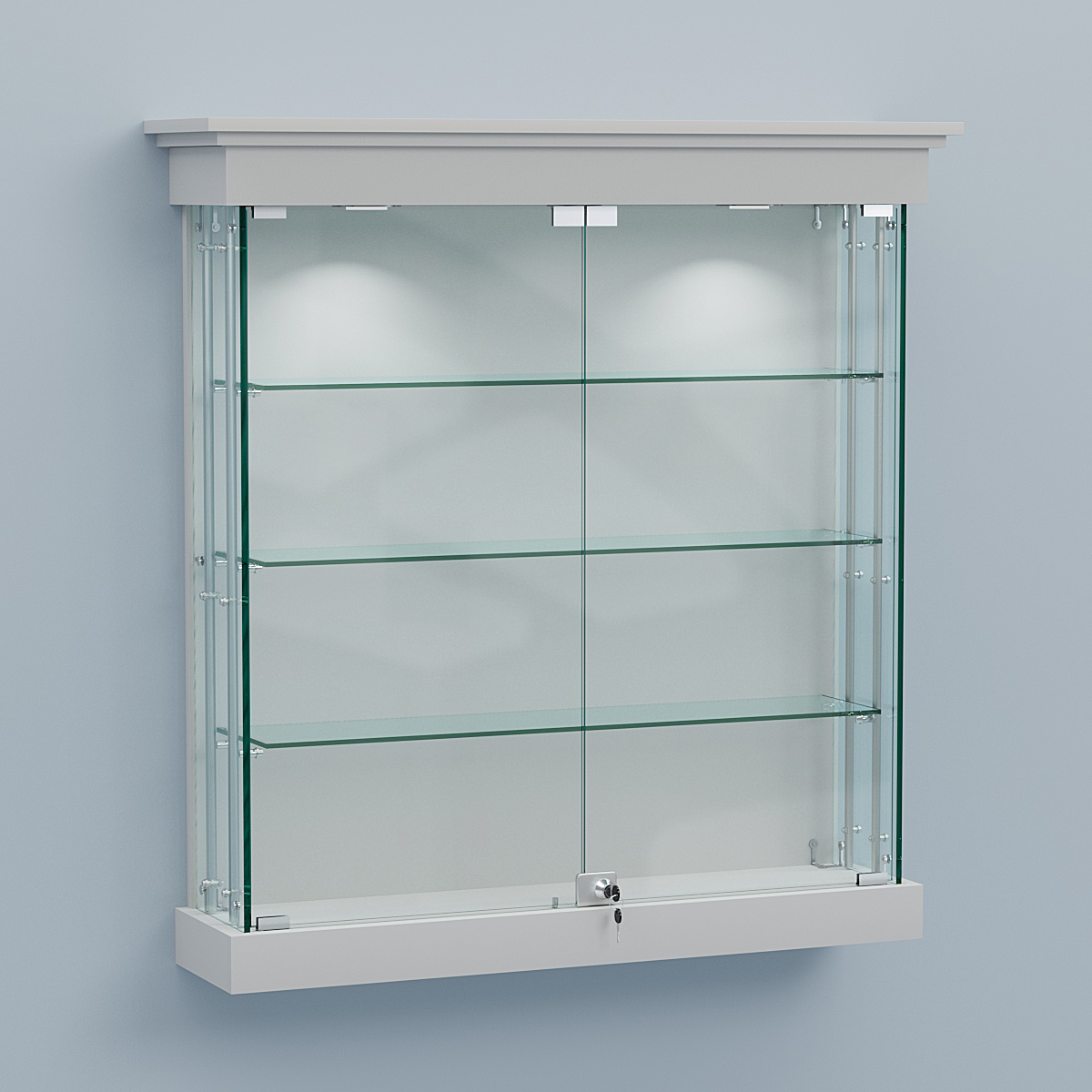 Витрина для музеев "Коллекция" настенная №2-3А-РЕГ Белый