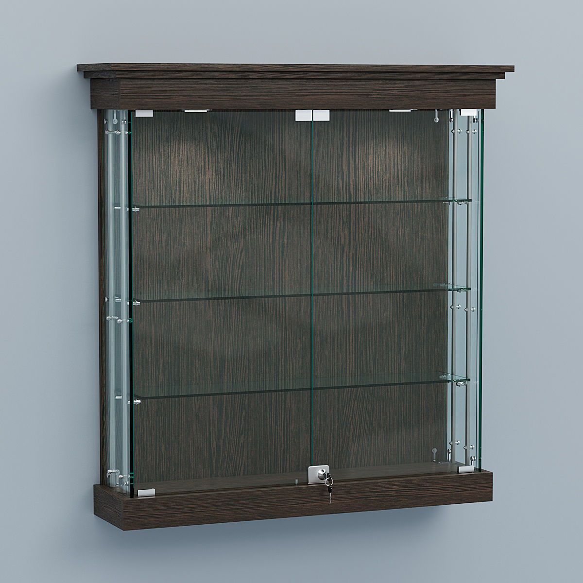 Витрина для музеев "Коллекция" настенная №2-3А-РЕГ Дуб Венге