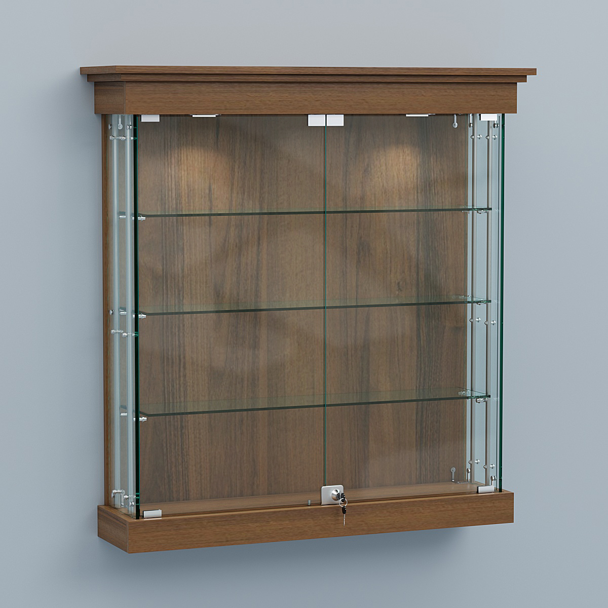 Витрина для музеев "Коллекция" настенная №2-3А-РЕГ Орех