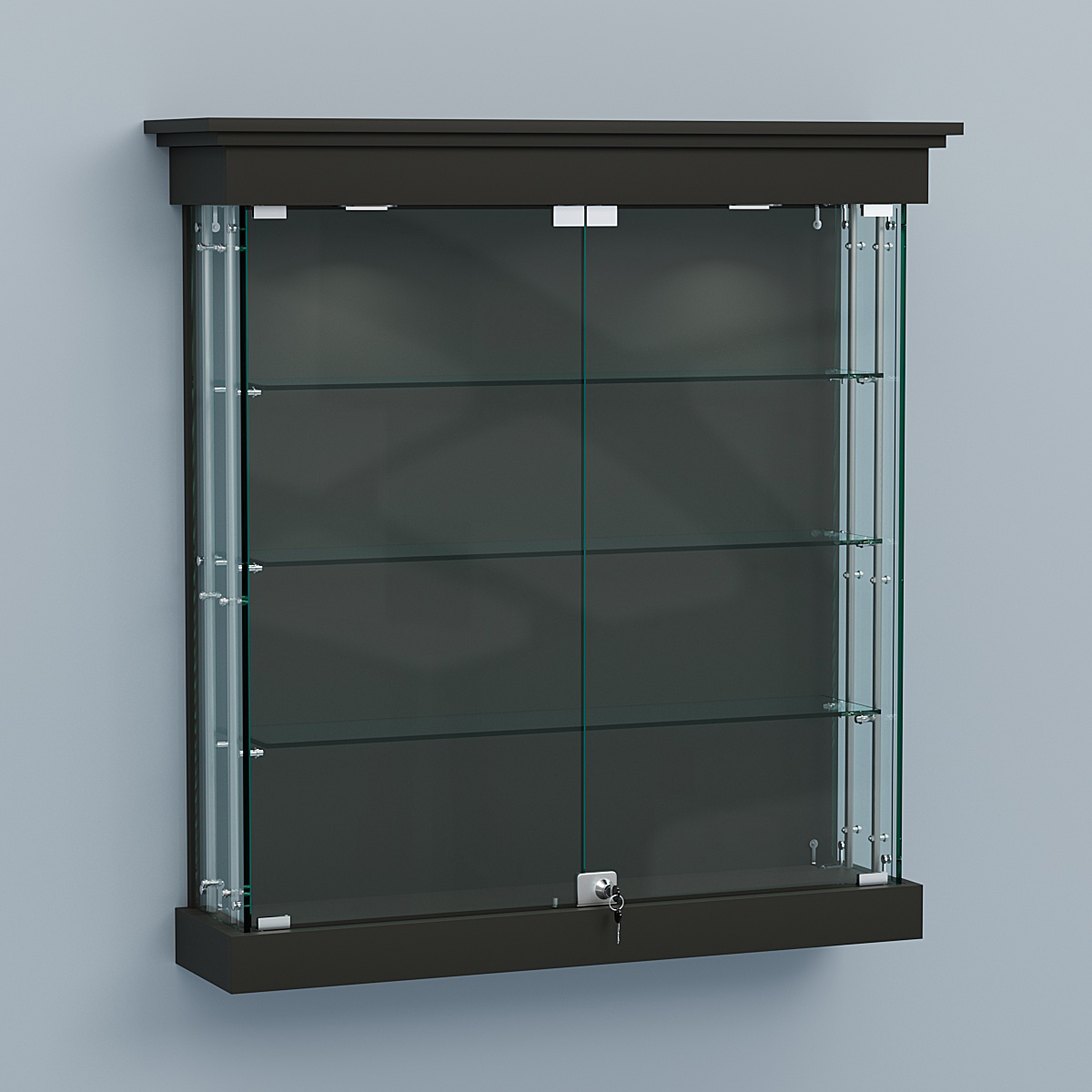 Витрина для музеев "Коллекция" настенная №2-3А-РЕГ Черный