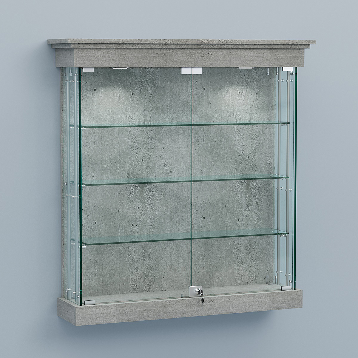 Витрина для музеев "Коллекция" настенная №2-3А-РЕГ Метрополитан Грей