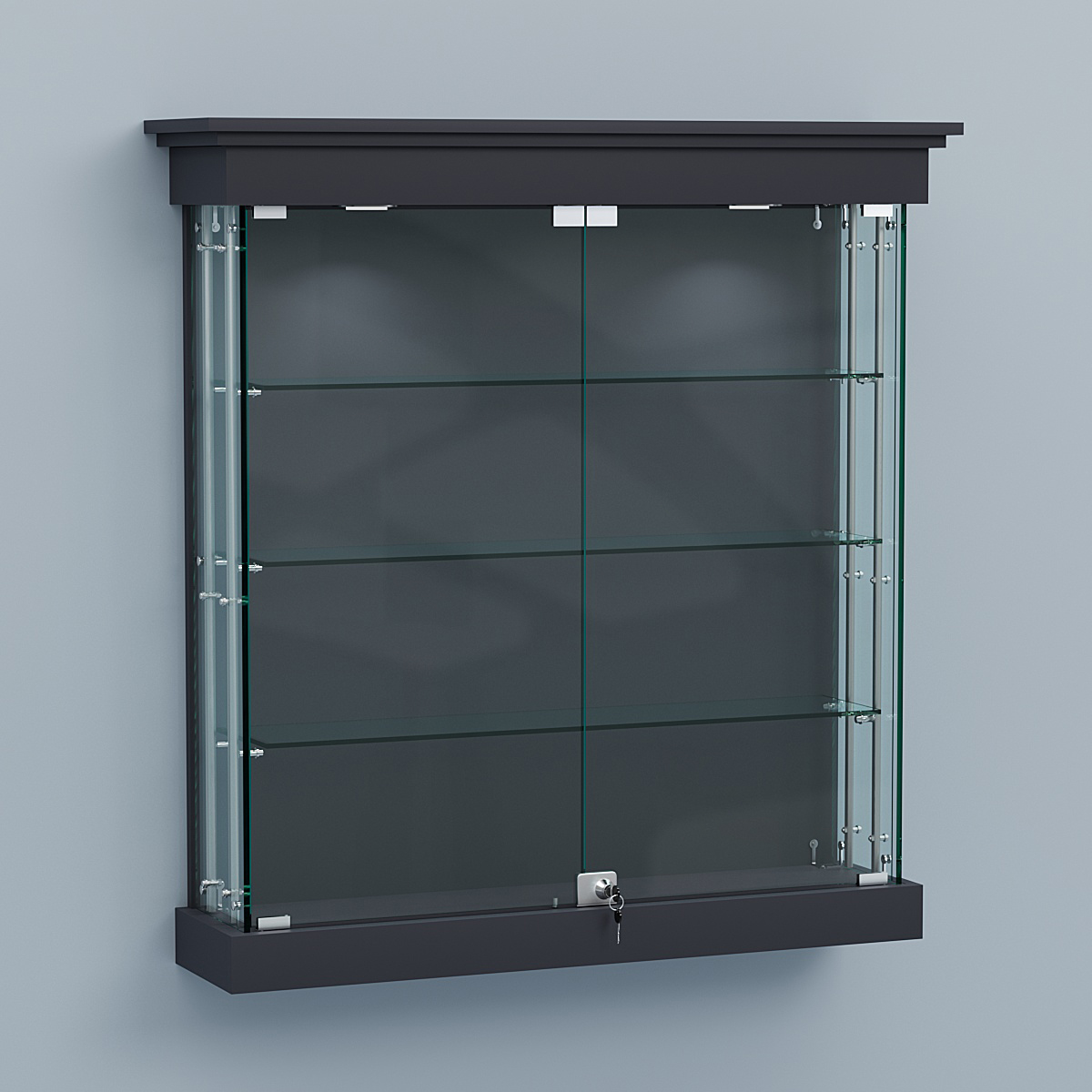 Витрина для музеев "Коллекция" настенная №2-3А-РЕГ Антрацит