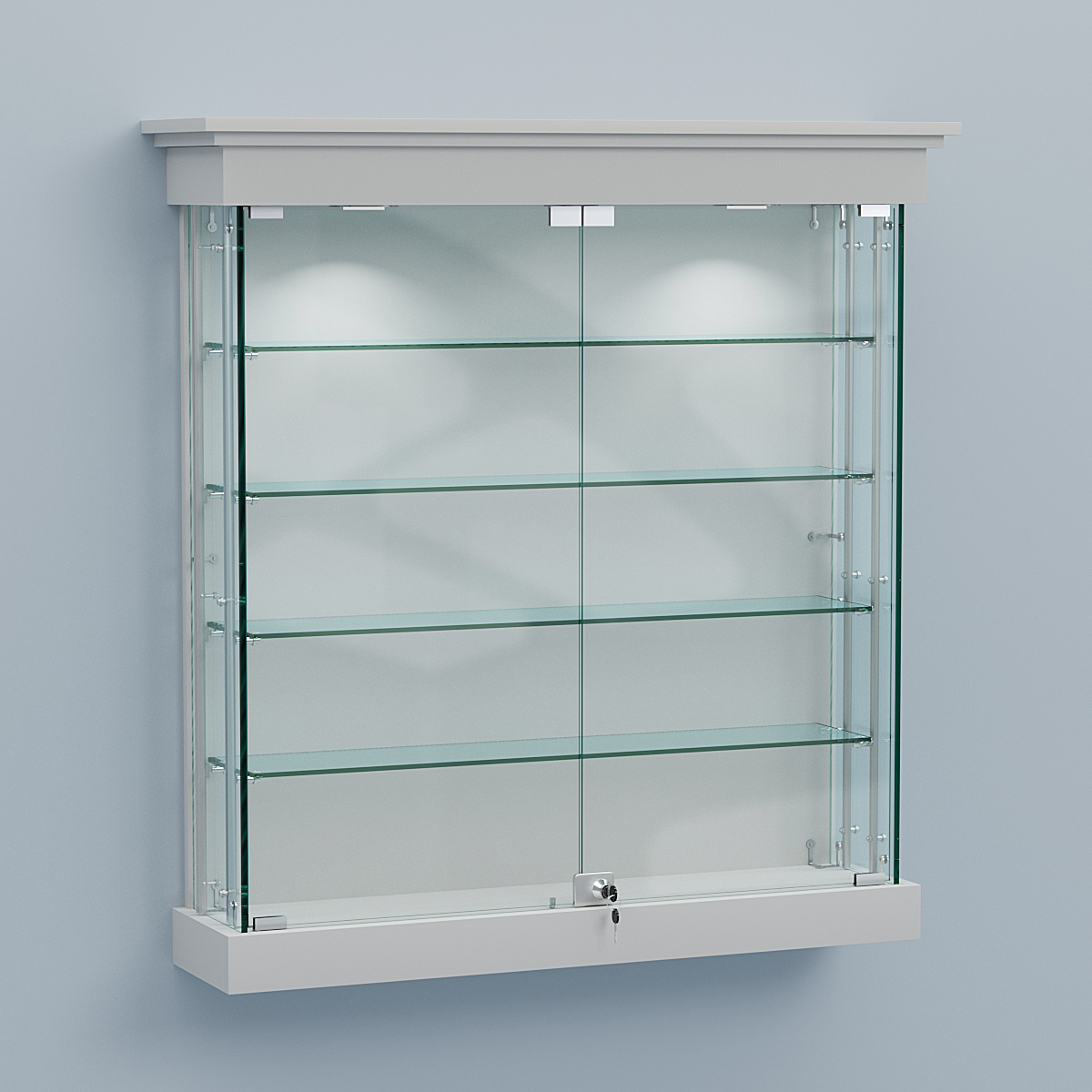 Витрина для музеев "Коллекция" настенная №2-4А-РЕГ Белый