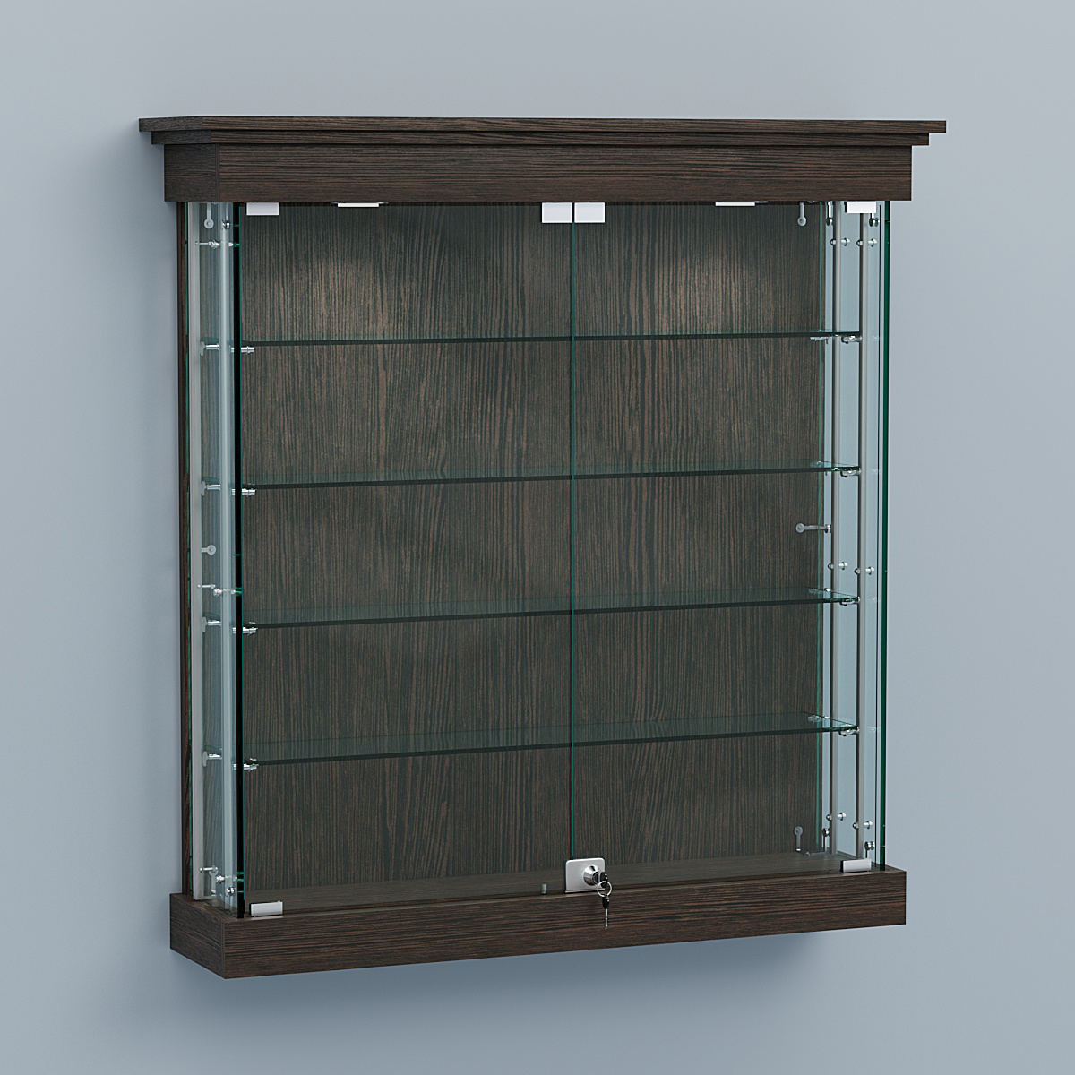 Витрина для музеев "Коллекция" настенная №2-4А-РЕГ Дуб Венге