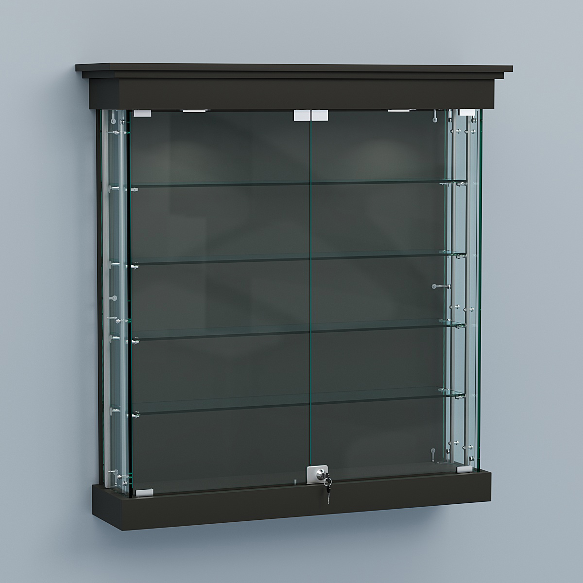 Витрина для музеев "Коллекция" настенная №2-4А-РЕГ Черный