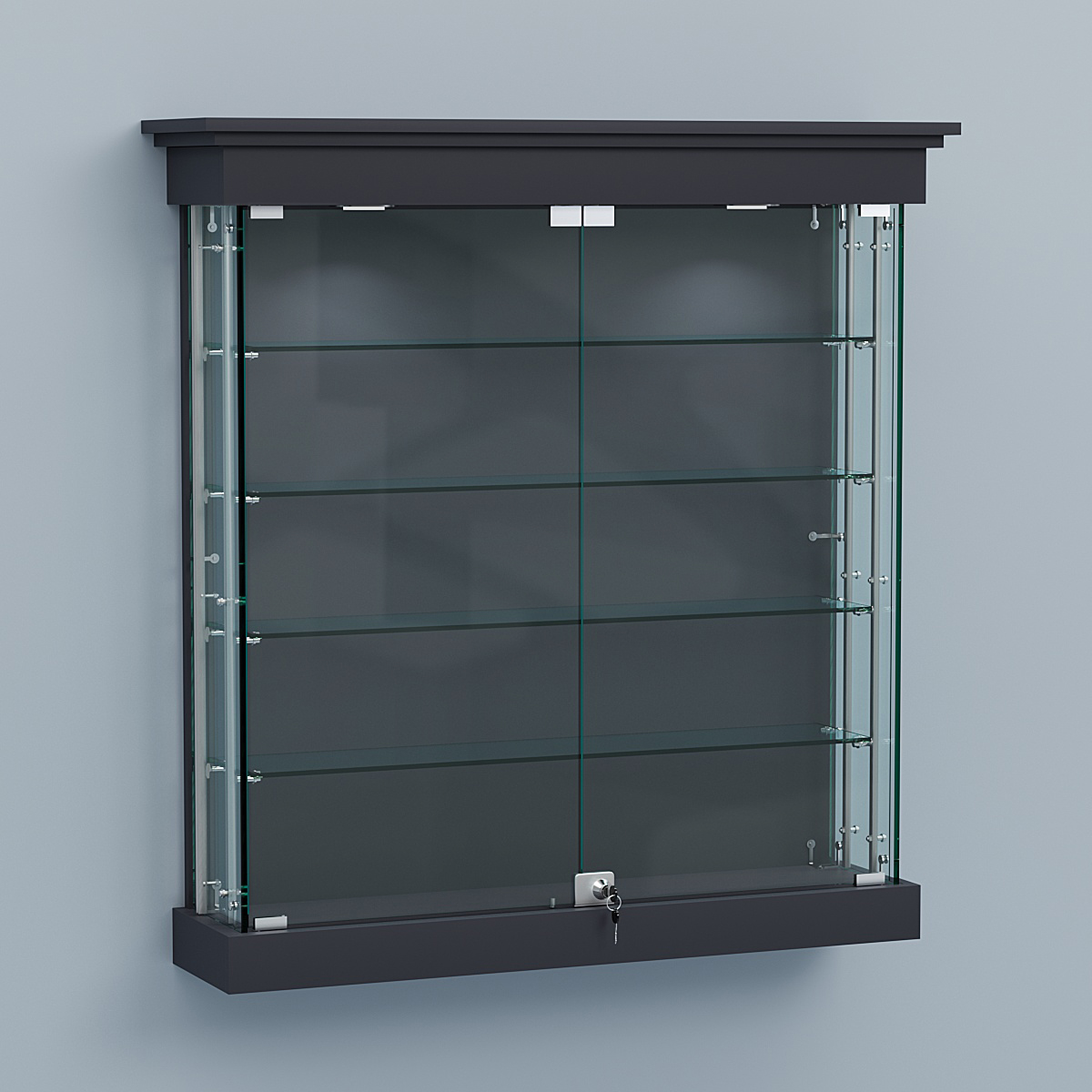 Витрина для музеев "Коллекция" настенная №2-4А-РЕГ Антрацит