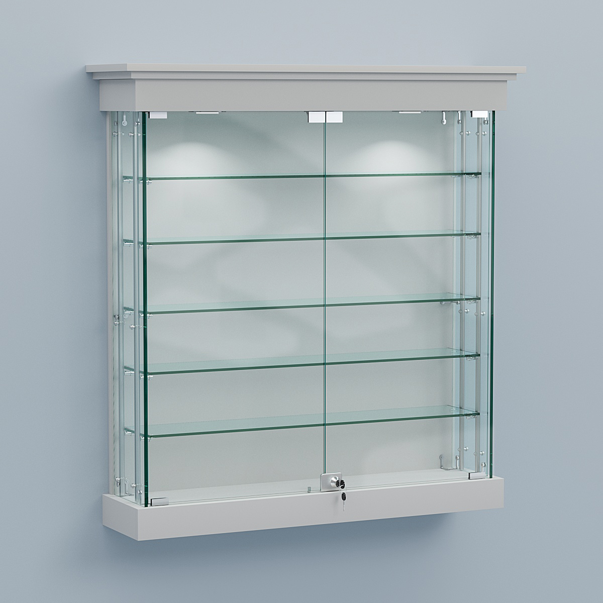 Витрина для музеев "Коллекция" настенная №2-5А-РЕГ Белый