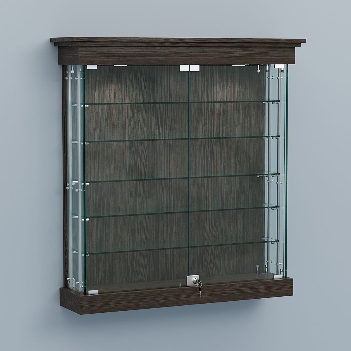 Витрина для музеев "Коллекция" настенная №2-5А-РЕГ Дуб Венге