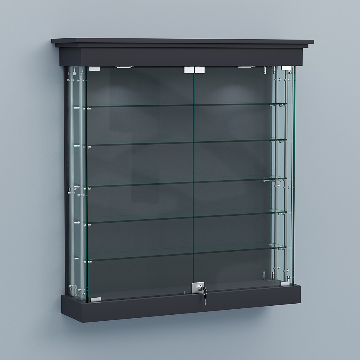 Витрина для музеев "Коллекция" настенная №2-5А-РЕГ Антрацит