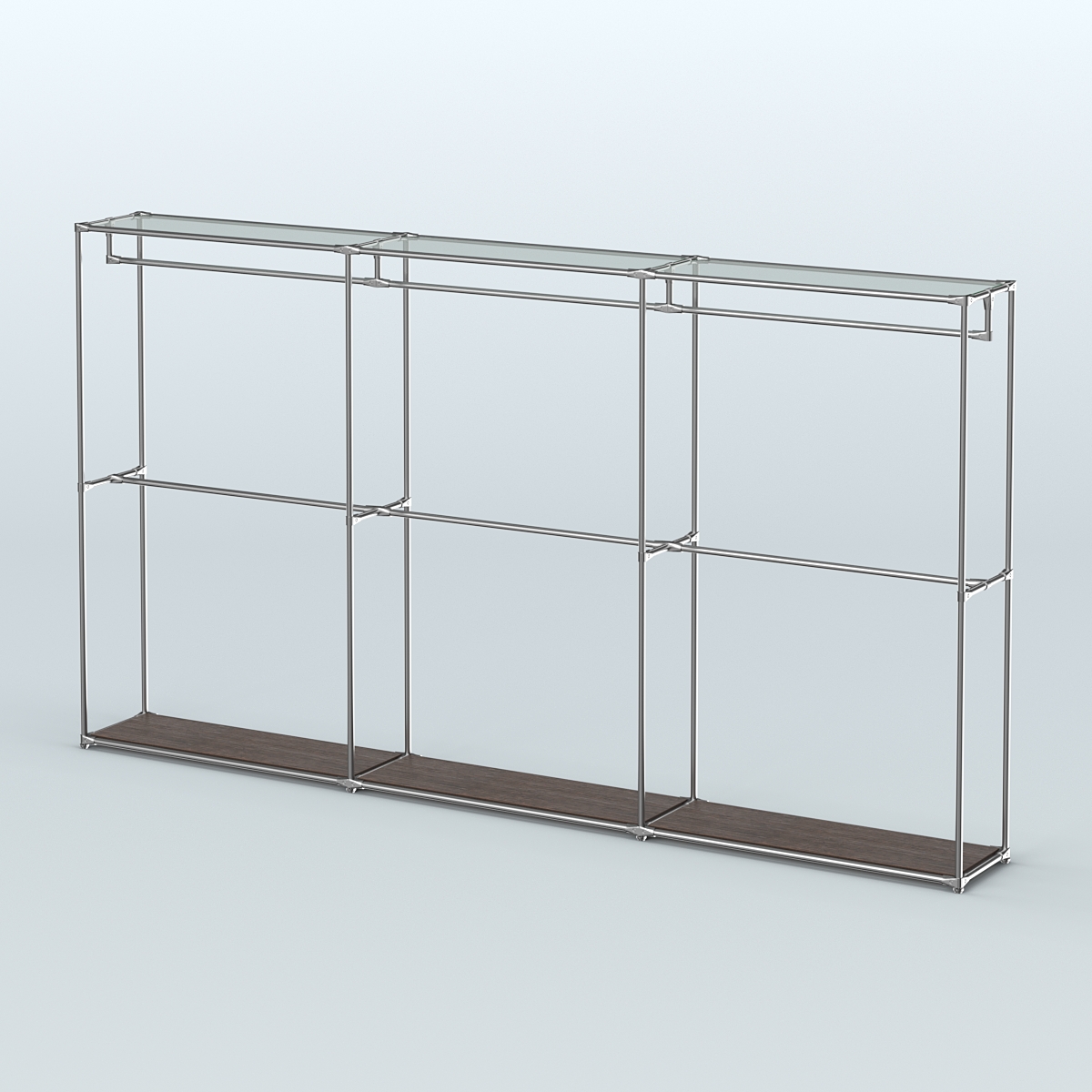 Торговая система ХРОМ без ДСП 3600 мм с поручнями №1 Дуб Венге