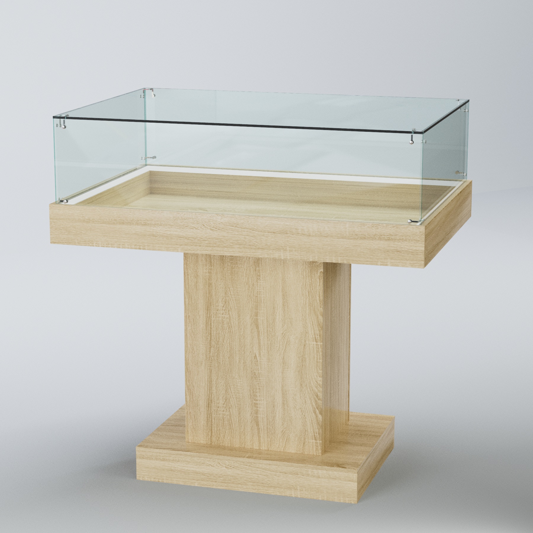 Витрина для музеев "Коллекция" №6 с подсветкой (под макет) Дуб Сонома