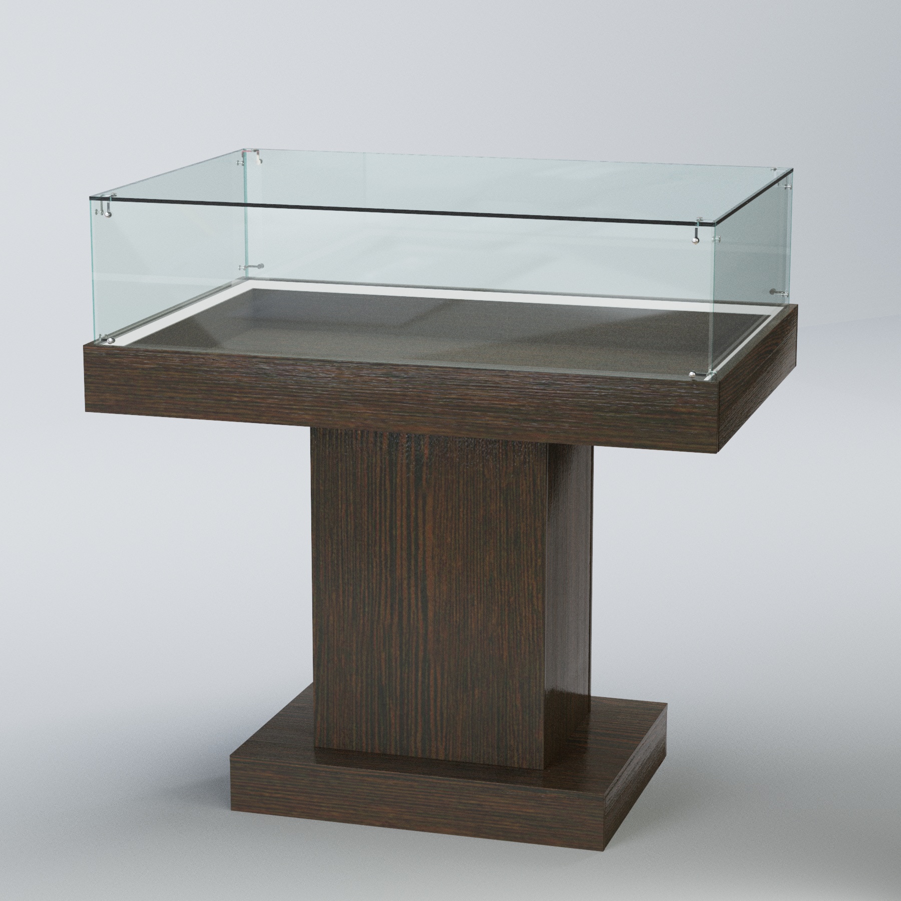 Витрина для музеев "Коллекция" №6 с подсветкой (под макет) Дуб Венге