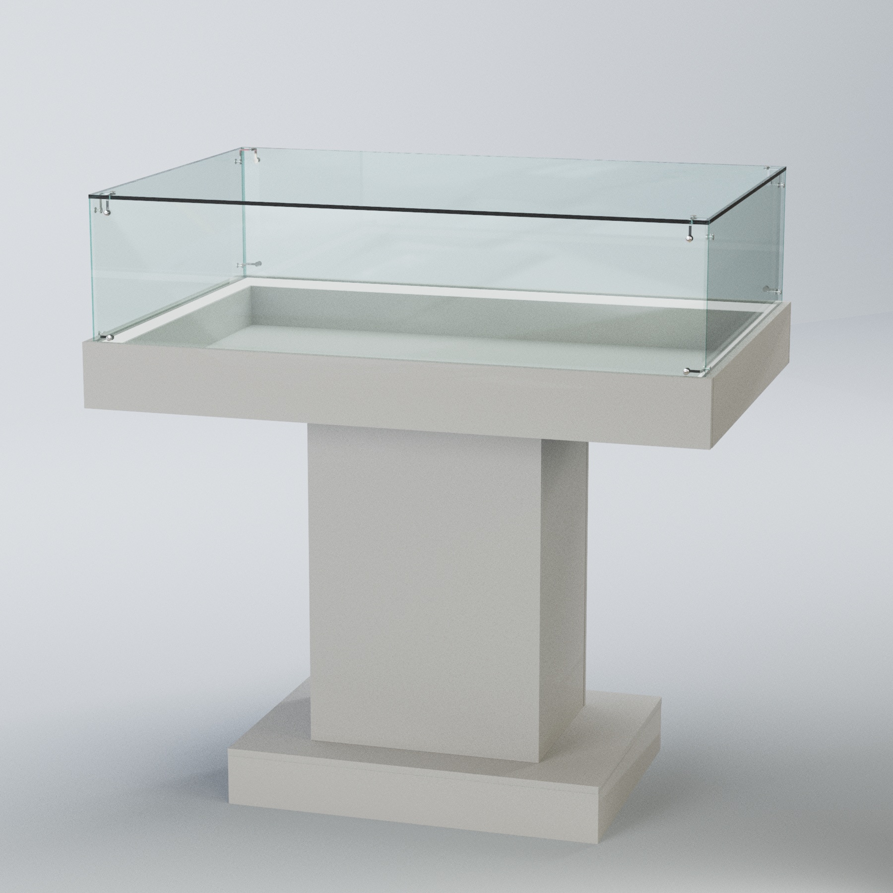 Витрина для музеев "Коллекция" №6 с подсветкой (под макет) Серый