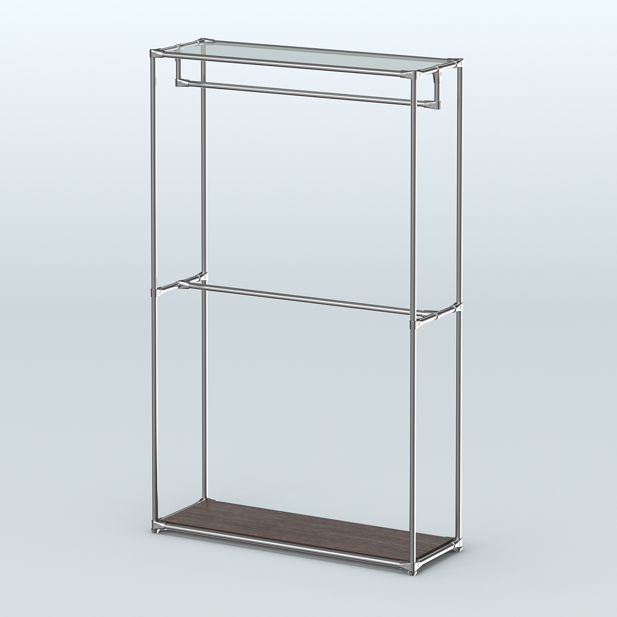 Торговая система ХРОМ без ДСП 1200 мм с поручнями №1 Дуб Венге